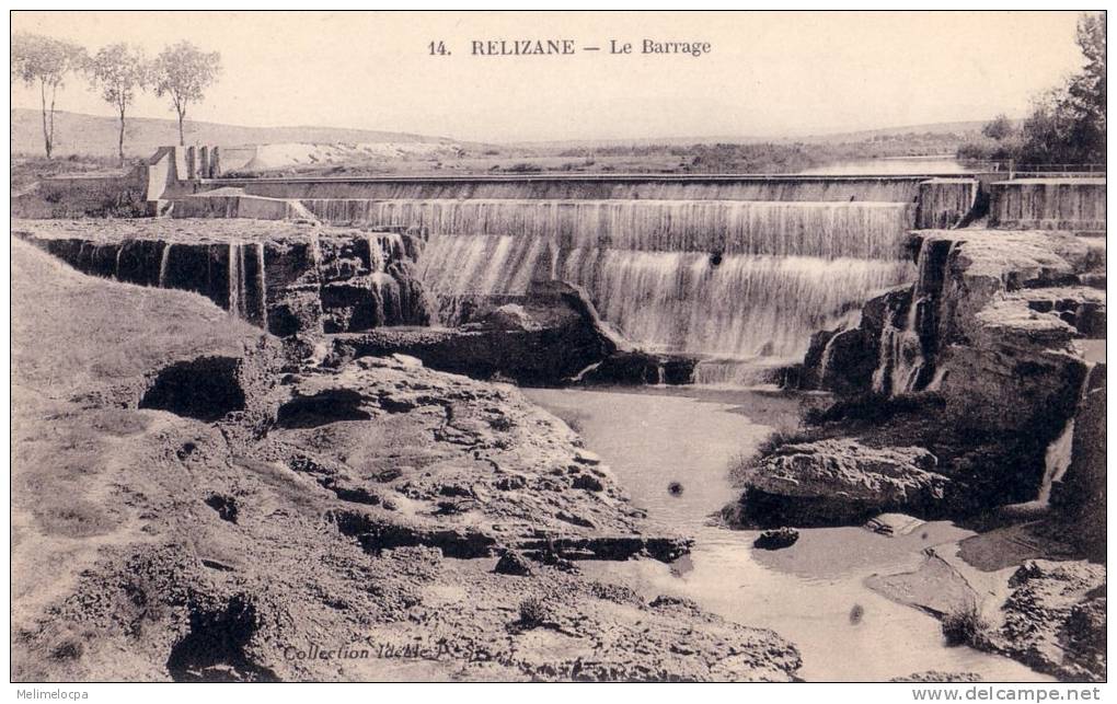 CPA carte postale ancienne AFRIQUE ALGERIE  RELIZANE - BARRAGE TBE