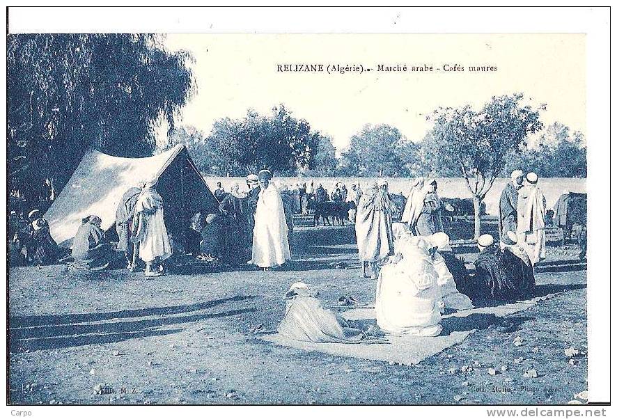 RELIZANE - Marché Arabe - Cafés maures.