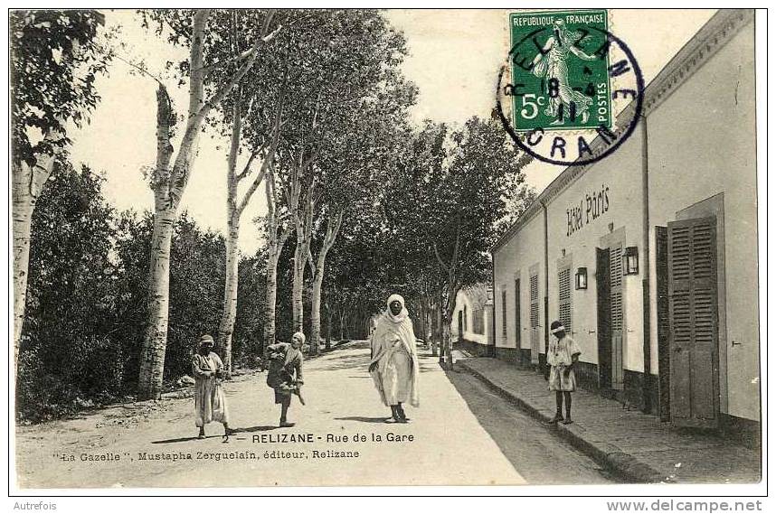 ALGERIE  -  RELIZANE  -  RUE DE LA GARE