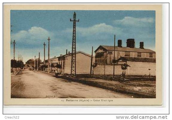Etg Algérie Relizane Usine Electrique n°15 Ed Photo Albert 1925 neuve TBE Carte Sépia