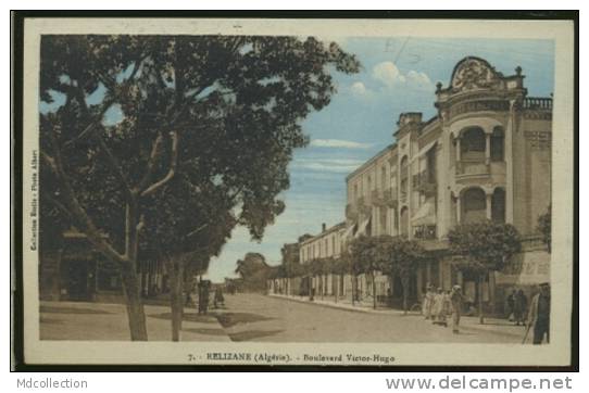 ALGERIE RELIZANE /            Boulevard Victor-Hugo         / CARTE COLOREE