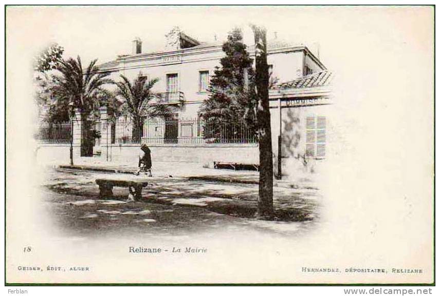 AFRIQUE. ALGERIE. RELIZANE. Vue sur La Mairie.