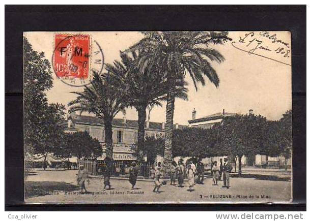 ALGERIE Relizane Place de la Mina, animée, ed Gazelle 7, 1908