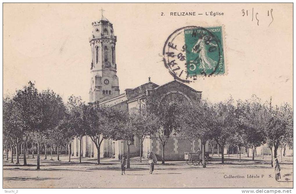 Relizane.- (Algérie)  L´Eglise   -  (animée)