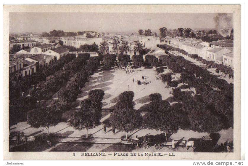 relizane place de la mairie cpa bon état