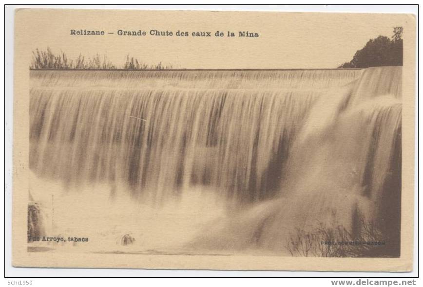 JP . ALGERIE .  RELIZANE  . la grande chute des eaux de la mina  .