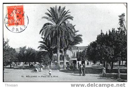 Algérie.Relizane.Place de la Mina.Cachet en rapport 1910.