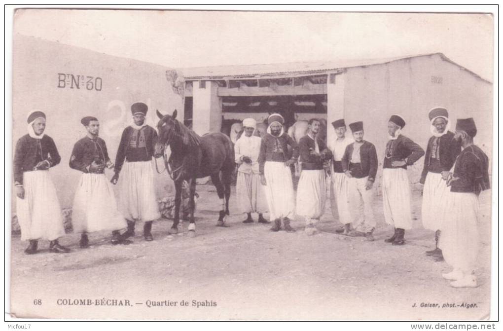 1914- C P A de Colomb-Béchar oblit. conv. ligne  COLOMB-BECHAR A AÏN-SEFRA pour Oudjda 5Maroc )