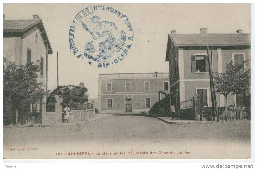 AIN-SEFRA La gare et les bâtiments des Chemins de fer-1916 -très bon état
