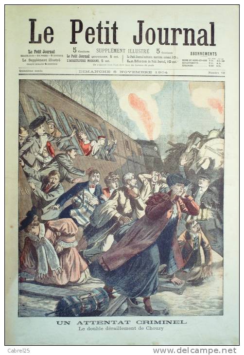 LE PETIT JOURNAL-1904-729-DERAILLE MENT DE CHOUZY-DRAME AIN SEFRA LEGION SAUVE