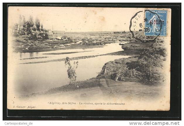 CPA Ain-Sefra, La riviere, apres le debordement