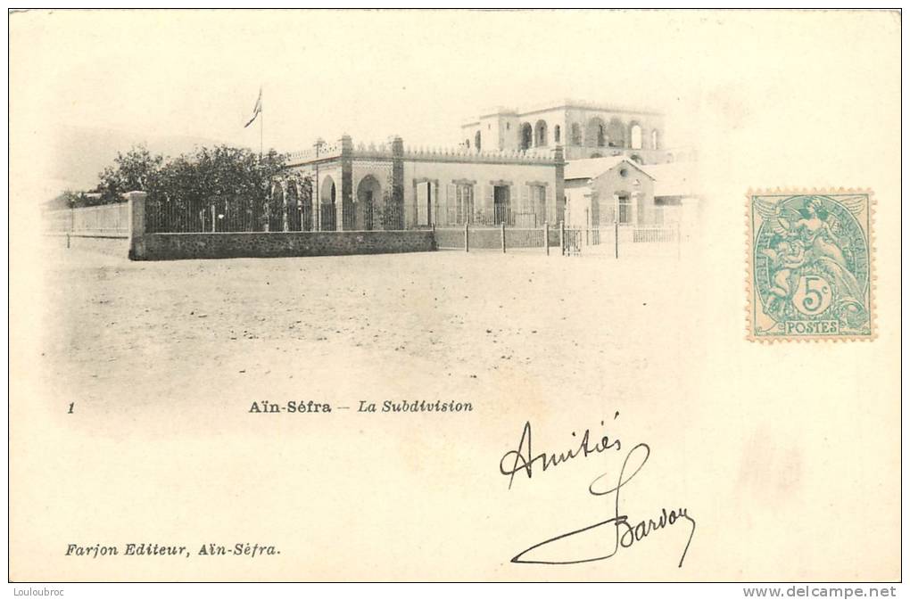 AIN SEFRA LA SUBDIVISION