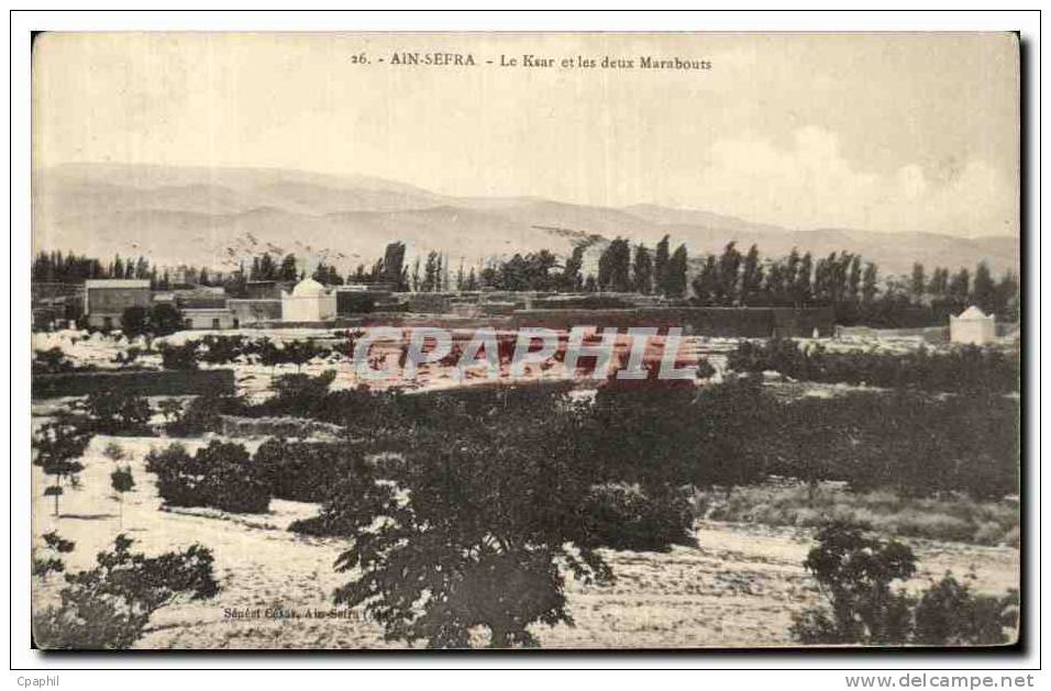 CPA Ain Sefra La Ksar et les deux Marabouts