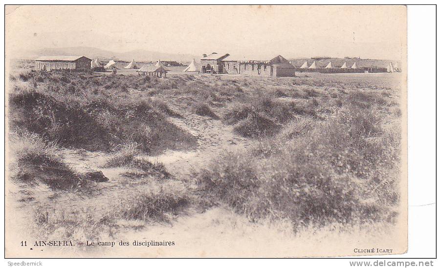20928 AIN SEFRA  (algerie ) le camp des disciplinaires 11 cliché icart -tampon convoyeur