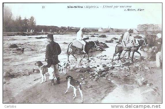 Algérie  AÏN-SEFRA L'Oued par une crue