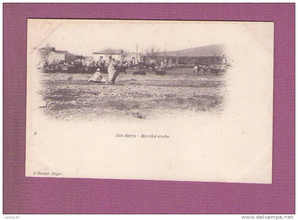 1 cpa  - ALGERIE AIN-SEFRA / Le marché arabe