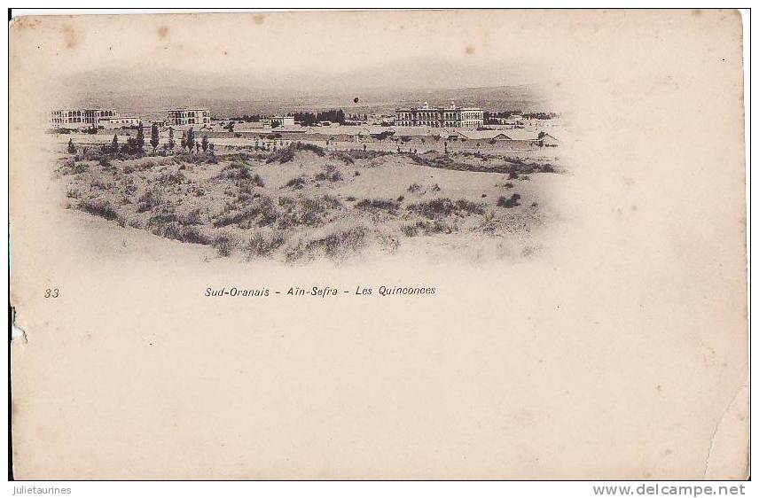 ALGERIE SUD ORANAIS AIN SEFRA LES QUINCONCES.CPA BON ETAT