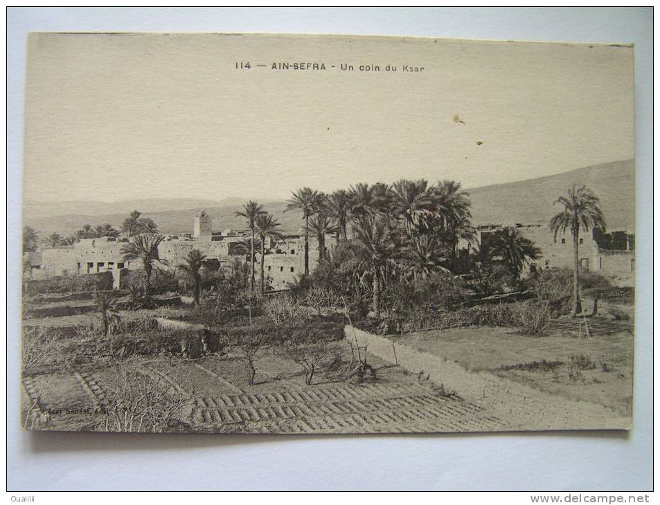 cpa, très belle vue, AIn Sefra, un coin du Ksar