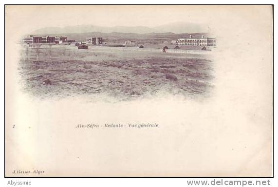 ALGERIE - (1900) AIN SEFRA - REDOUTE - vue générale - geiser à alger - d3 639