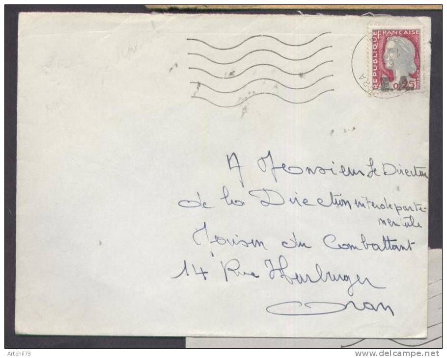 55440 L - 1263 avec surcharge manuelle EA OMEC AIN SEFRA/SAIDA 9 1962 TB