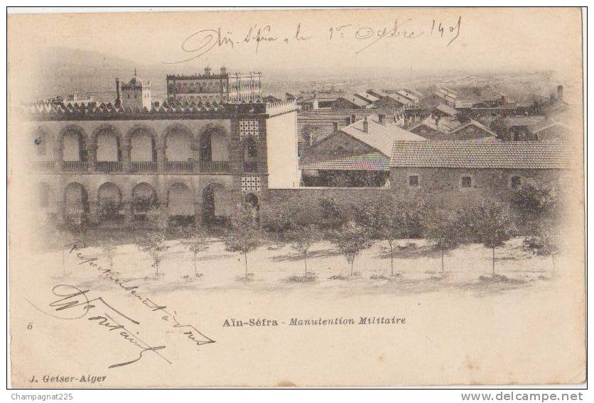 CPA ALGERIE AIN SEFRA Manutention Militaire Geiser N° 5 1905