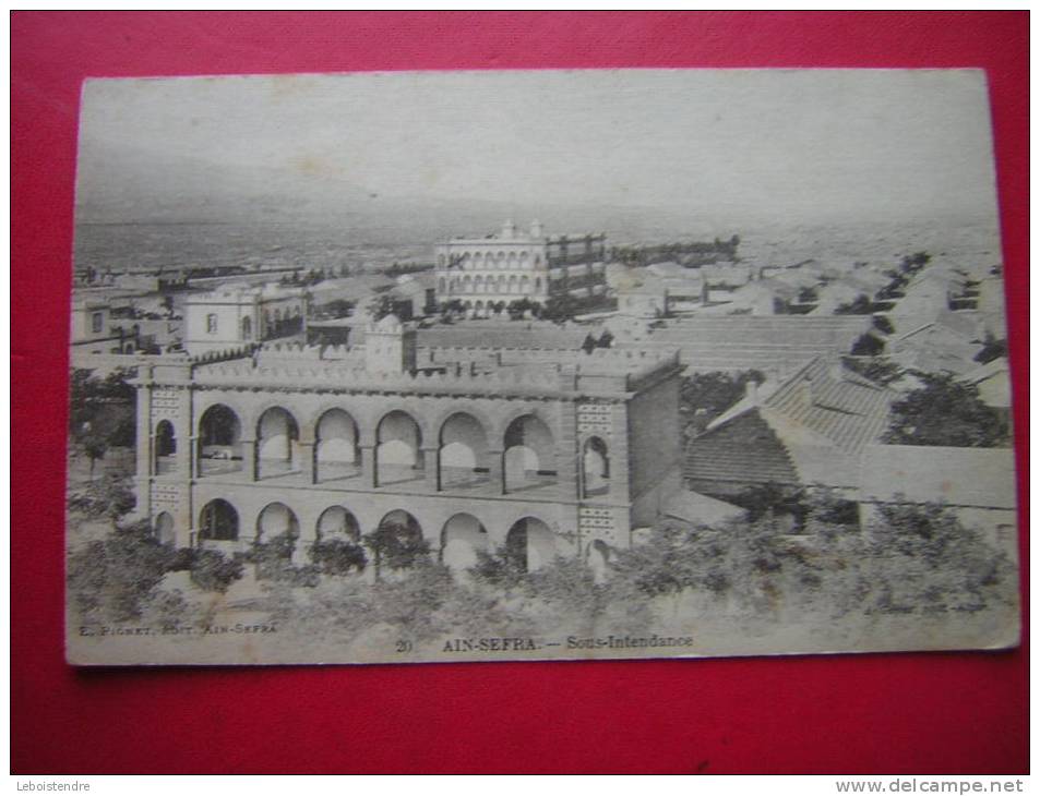 CPA-AFRIQUE-ALGERIE-AIN SEFRA-SOUS-INTENDANCE-VOY AGEE -PHOTO RECTO / VERSO