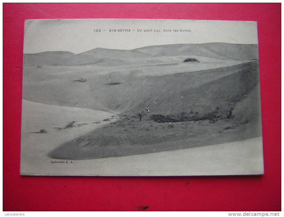 CPA-AFRIQUE-ALGERIE-AIN SEFRA-UN PETIT LAC DANS LES DUNES -VOYAGEE -PHOTO RECTO / VERSO
