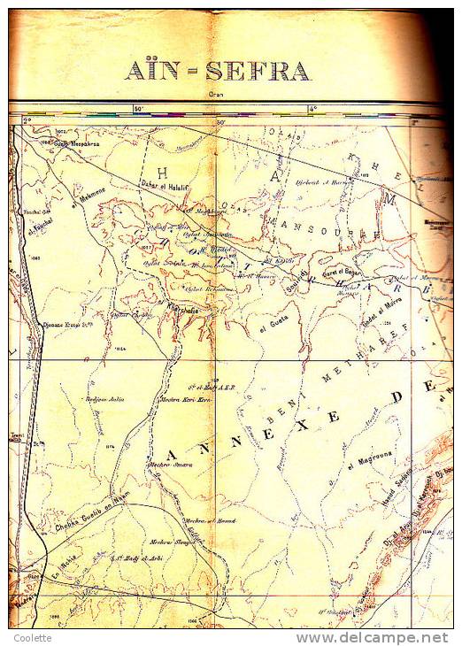 CARTE AFRIQUE AU  1/500 000 Eme Flle NI 30 S E Aïn SEFRA    ALGERIE