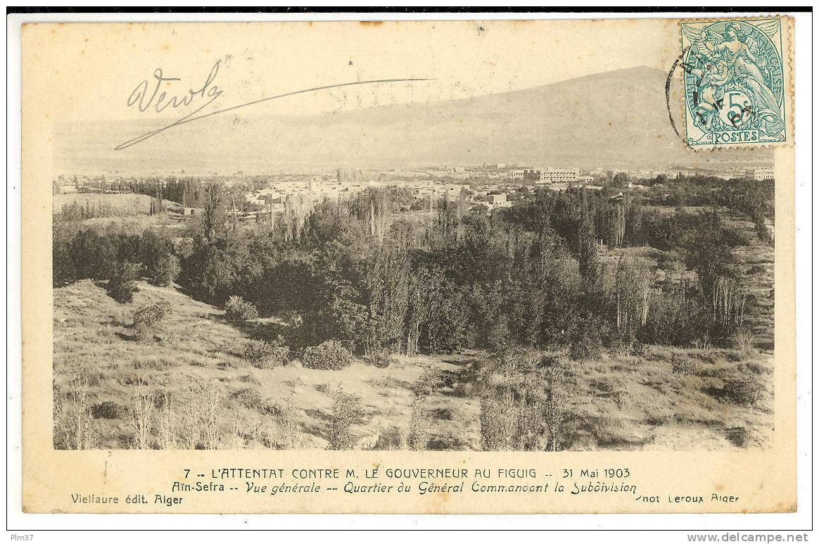 AIN SEFRA - Attentat contre le Gouverneur de Figuig