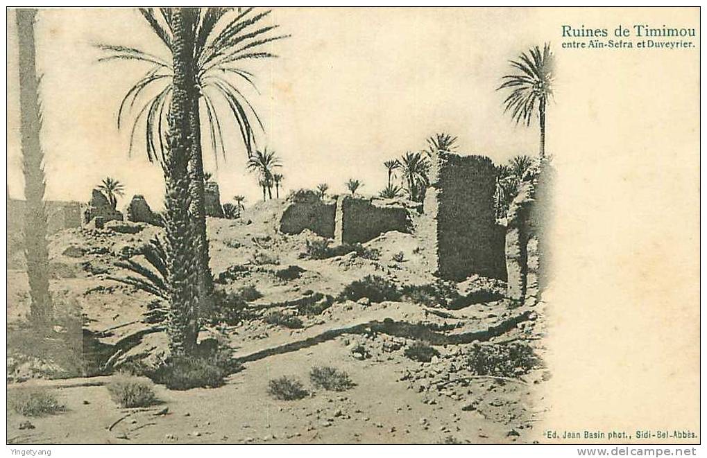 ALGERIE.RUINES DE TIMIMOU.ENTRE AIN SEFRA ET DUVEYRIER