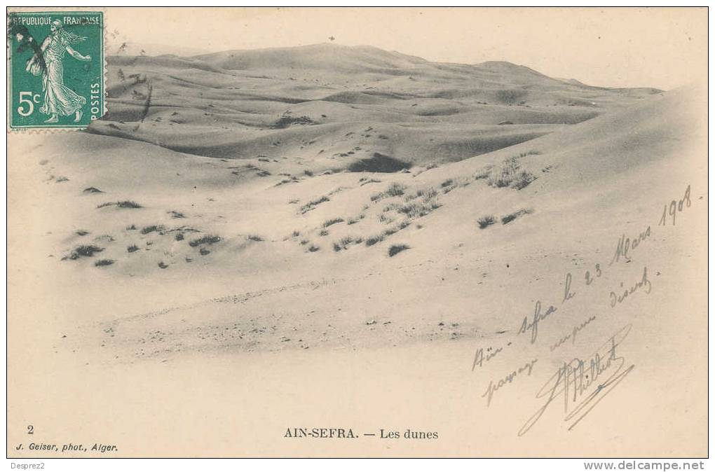 AIN SEFRA  cpa Les dunes                      2 Geiser