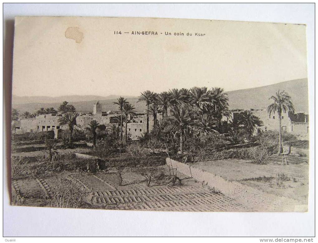 cpa, très belle vue, Ain Sefra, un coin du Ksar