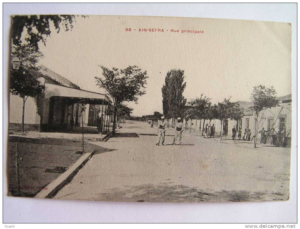 cpa, très belle vue animée, Ain Sefra, rue principale