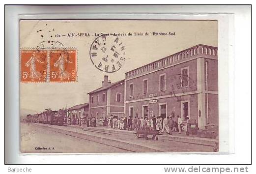 AIN-SEFRA .- La Gare arrivée du train de l ' extrème-Sud