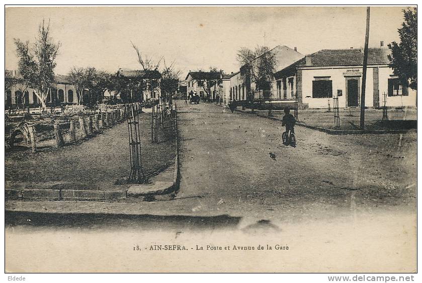 Ain Sefra 18 La Poste et Avenue de la Gare  Photo Albert  Alger 1932