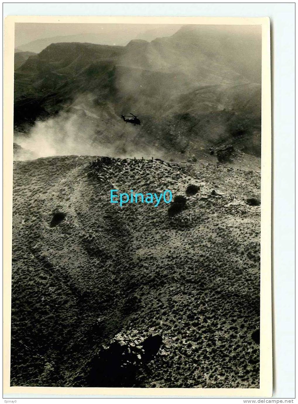 PHOTO - MILITARIA - MILITAIRE - AVIATION - GUERRE d´ALGERIE - HELICOPTERE - ORAN - AIN SEFRA