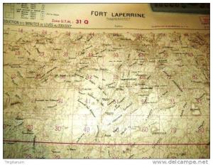 ALGERIE-CARTE GEOGRAPHIQUE -FORT LAPERRINE-TAMANRASSET-ASS EKREM( Quadrillage Myriametrique-Lambert Sud-Algerie)1957