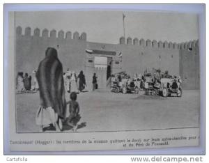 1923 TAMANRASSET Mission Citroen auto-chenilles  Coupure de Presse Originale encart photo (Format Carte Postale)