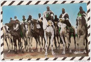 U129 ALGERIE TAMANRASSET GROUPE DE TOUAREGS 1957 POSTE AUX ARMEES A F N  2 SCANS