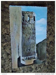 TAMANRASSET HOGGAR LE BORDJ DANS L'ENCADREMENT TROU DE LA BALLE QUI A TUE LE PERE FOUCAULD @ RECTO VERSO AVEC BORDS