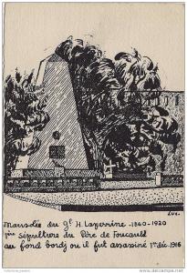 cpa , TAMANRASSET , 1ère Sépulture du Père de Foucault , écrite