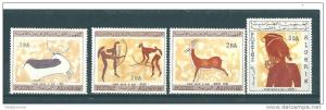 Algérie 437/ 440 **  Dessins rupestres du Tassili