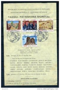 ALGERIE - ALGERIA  notice 1983  Yv N° 794/97 patrimoine mondial du Tassili / world heritage Tassili