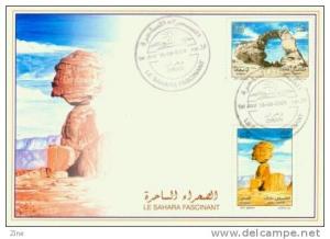 Algerien Nr. 1380/1 FDC Sahara Tassili Geologie Felsenbogen rocks