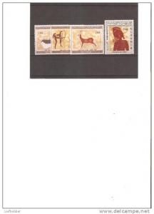 ALGERIE 1967 DESSINS RUPESTRESDU TASSILI YT 437-440**