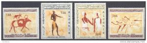 Algérie YT n°414/417 Peintures rupestres du Tassili neuf/charnière *