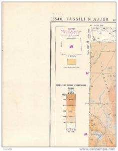 CARTE  aeronautique du monde  AFRIQUE 2540 tassili n ajjer Algérie