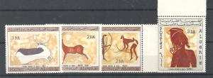 1967 Alg. n°437 à 440  Nf** . Dessins rupestres de Tassili.