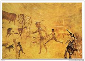 CPM         ALGERIE          GRAVURES RUPESTRES DU TASSILI