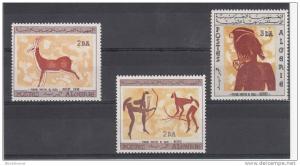 ALGERIJE 1967 XX,MNH MI 468-470 TASSILI N AJJER PREHISTOIRE PREHISTORIE GESCHIEDENIS HISTORY HISTOIRE